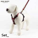 [DOGDAYS] 이태리 수제가죽줄★클래식 가죽목줄+리드줄 세트 브라운(XS~2XL) <font color=＂#0054FF＂> 각인펜던트 무료증정</font>
